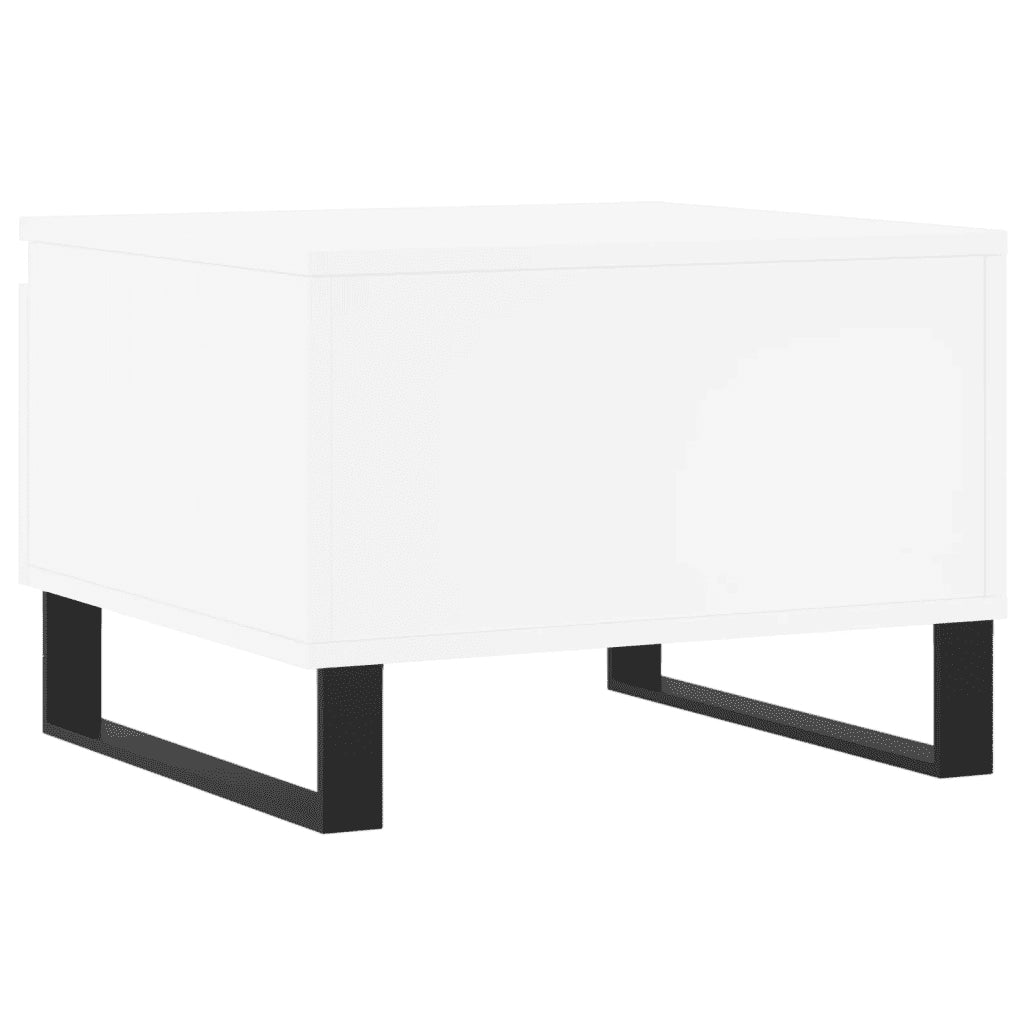 2 pz Tavolini da salotto | Tavolino da caff¨¨ | Tavolino da Soggiorno Bianchi 50x46x35cm in Legno Multistrato