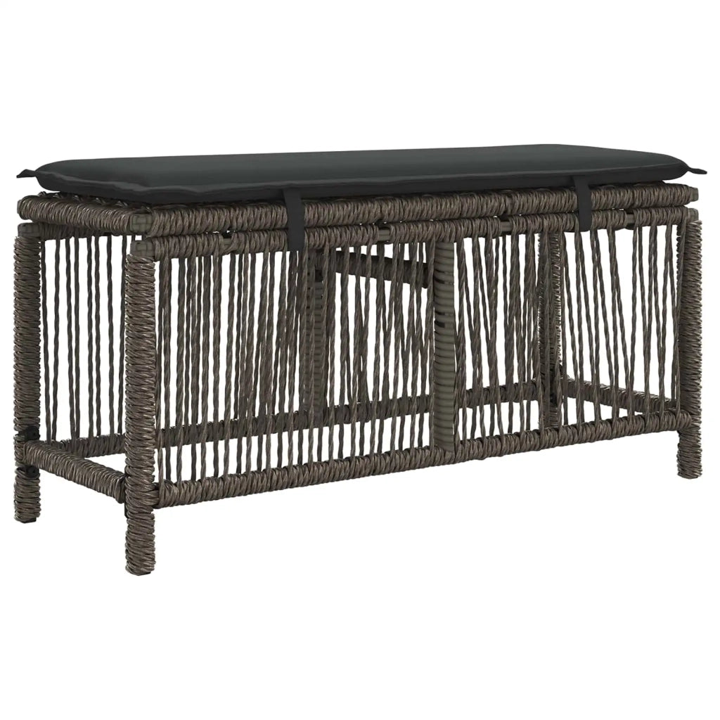 Set da Pranzo per Giardino 3 pcs Grigio e Grigio Scuro