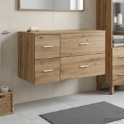 Set di mobili per il bagno 2 pz Rovere Artigianale 3404023