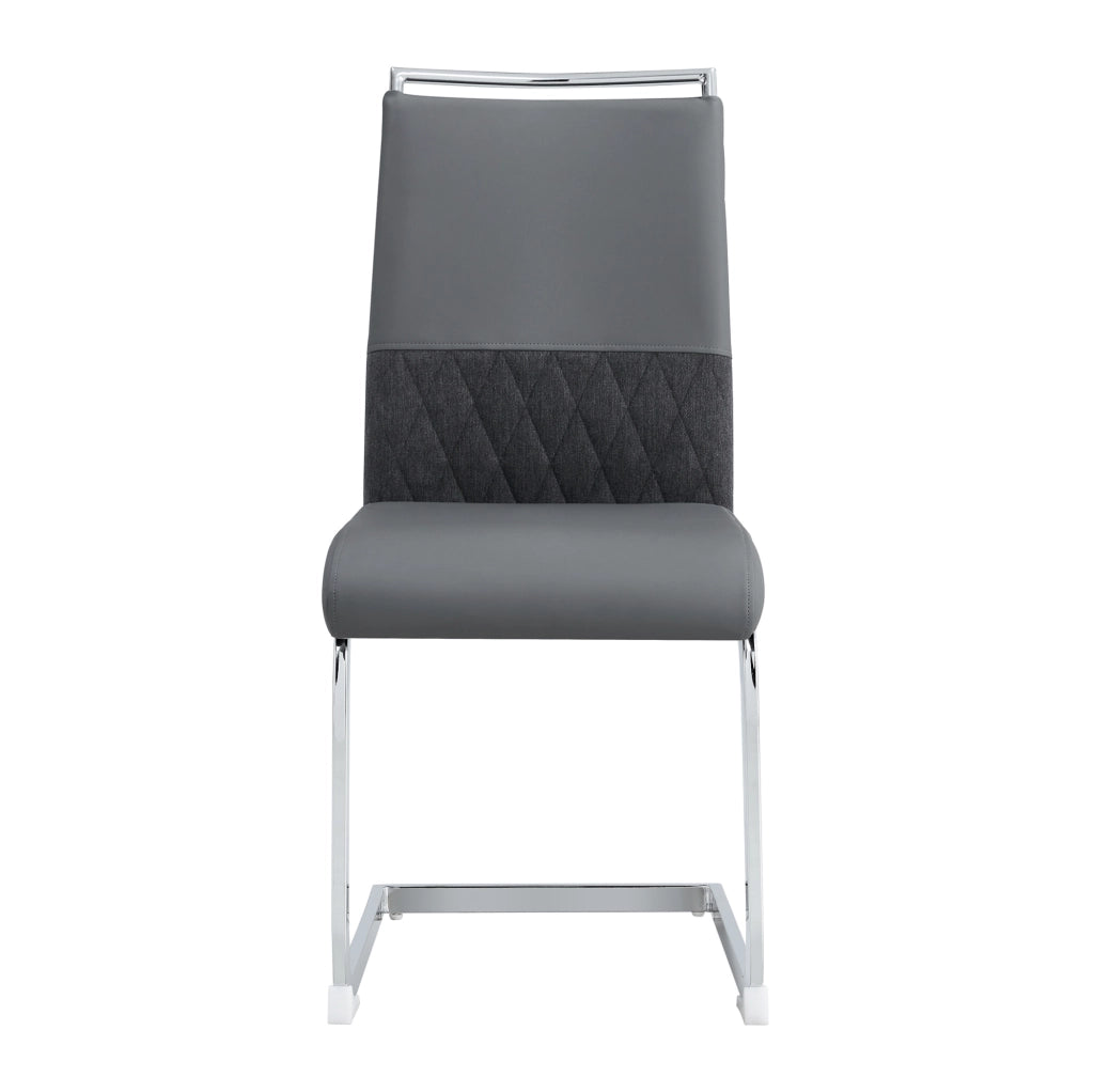 Sedia ergonomica con schienale in PU e lino; struttura in metallo; grigio