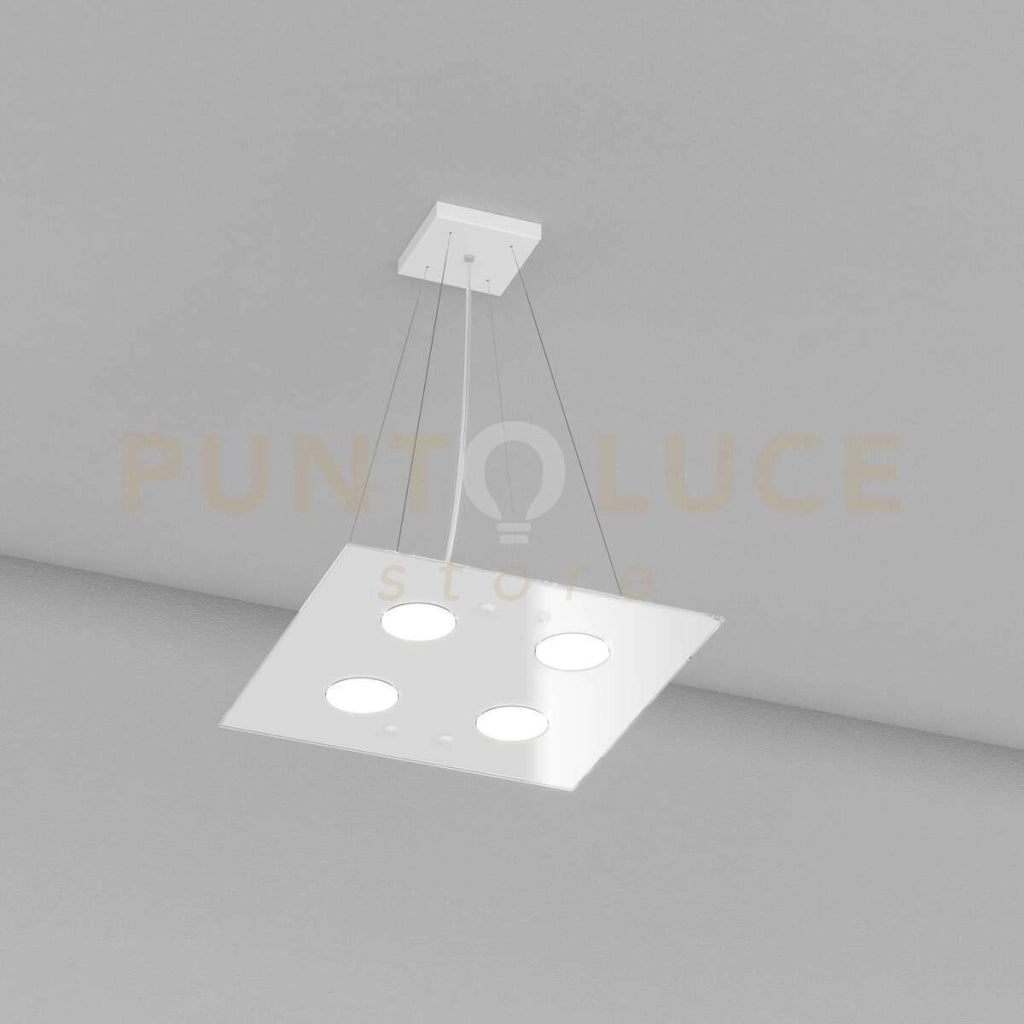 PATH SOSPENSIONE 4 LUCI ATTACCO GX53 QUADRA BIANCO