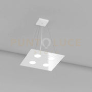 PATH SOSPENSIONE 4 LUCI ATTACCO GX53 QUADRA BIANCO