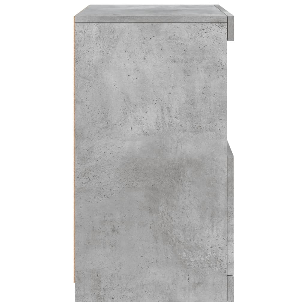 Buffet credenza cassettiera mobiletto mobile contenitore organizer per cucina soggiorno salotto con luci LED 41 x 37 x 67 cm grigio 02_0029999