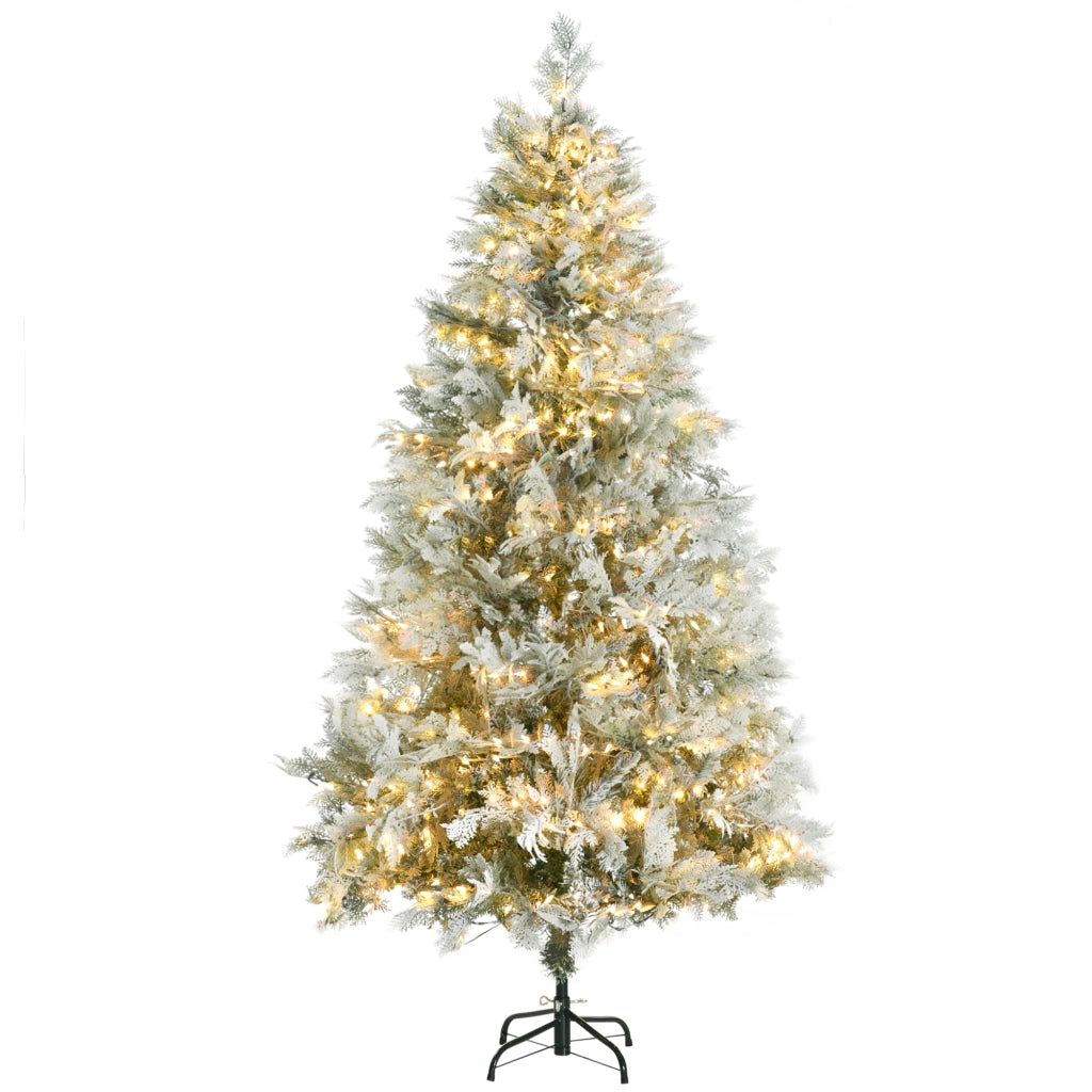 Albero di Natale Artificiale 180 cm con Luci LED ¨C zephmum ¨C 300 Luci Bianche Calde 577 Rami Apertura Automatica Base Pieghevole