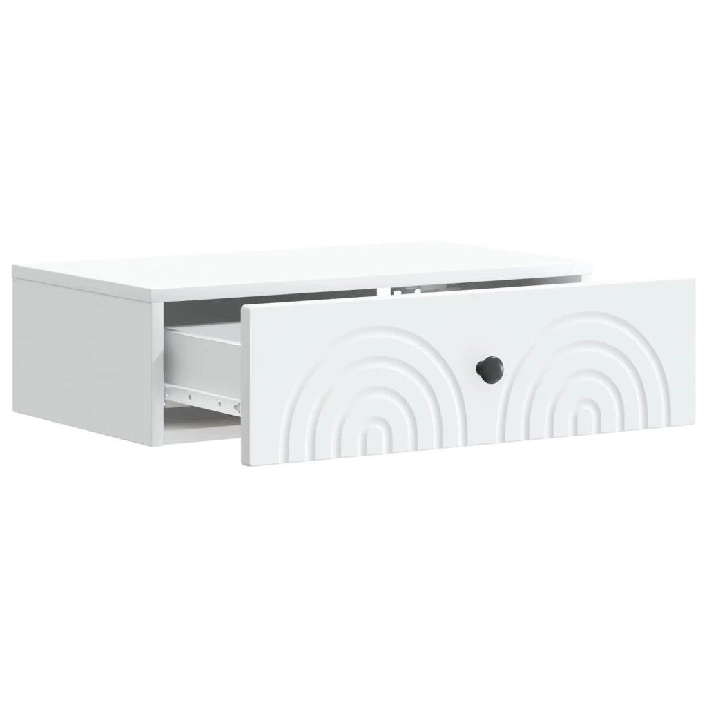 Tavolino da Parete Laterale Bianco 59 x 34,5 x 17 cm 898145