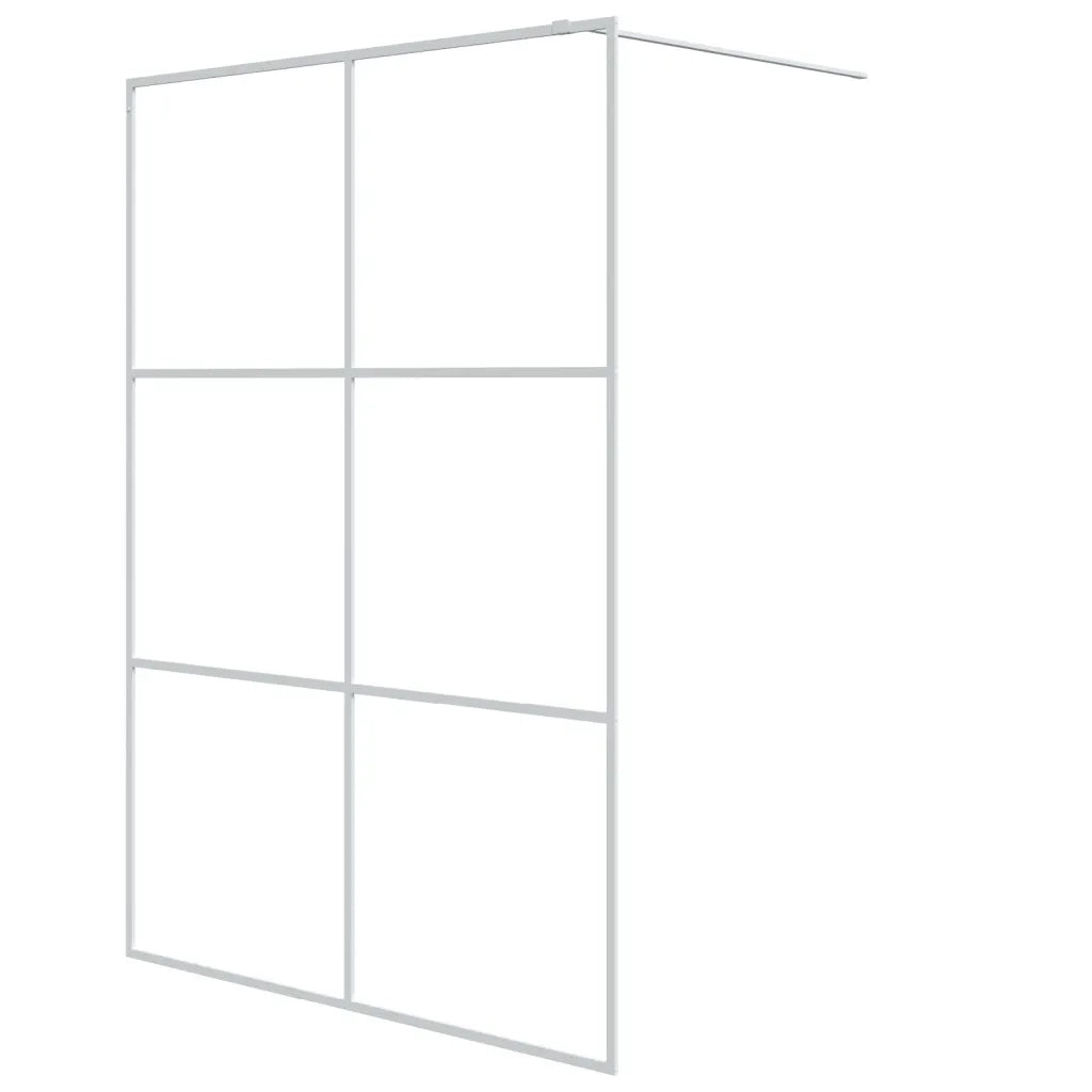 Parete Doccia Walk in Bianca 140x195 cm Vetro Trasparente ESG CFW4540304