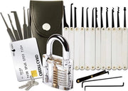 Set di Picking da 20 pezzi - Slot con chiusura trasparente - Kit di strumenti per la sottile apertura di casseforti - Manuale - Kit per principianti e professionisti di slot e apparecchiature di ascolto