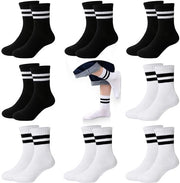 Calzature sportive per bambini 8 paia - calze in cotone - misura 33-36 - calze da tennis - calzature sportive per bambini - forma perfetta - calze per bambini