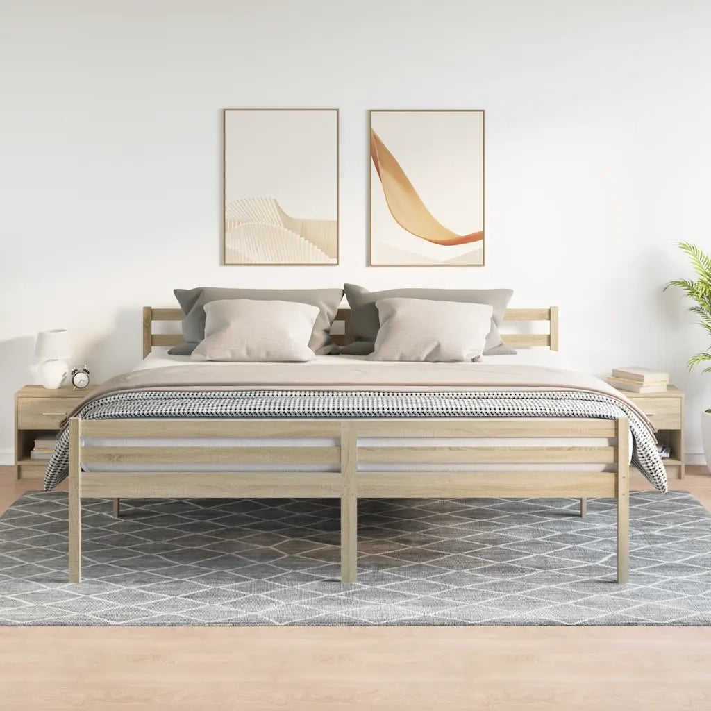 vidaXL Comodini 2 pz con Cassetto Rovere Sonoma 39x28x41 cm