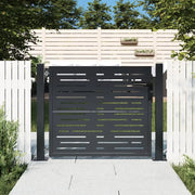 Cancello da giardino antracite 100x100 cm in acciaio design quadrato 153191