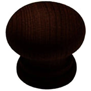 Trade Shop - Set 4 Pz. Pomelli 2.5 Cm Legno Scuro Mogano Per Cassetti Mobili -
