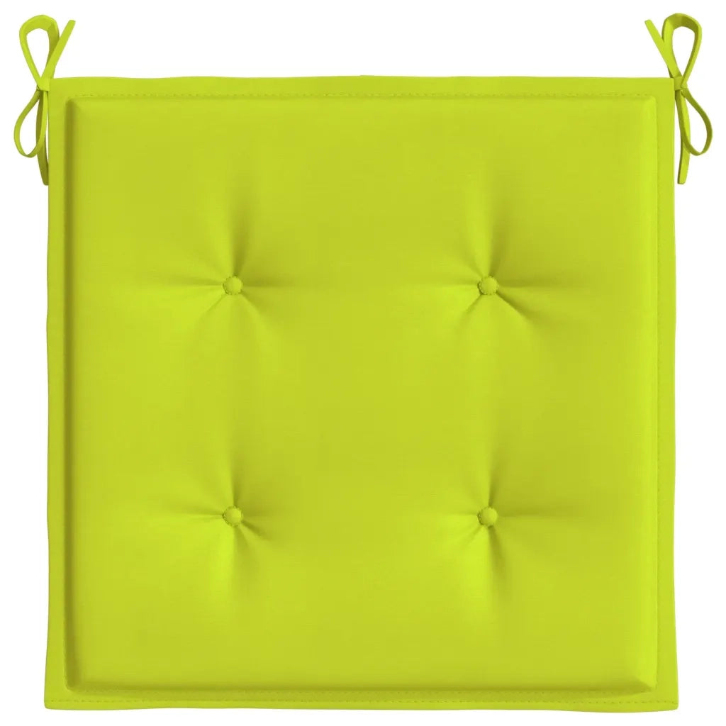 Cuscini per Sedia 4 pz Verde Brillante 50x50x4cm Tessuto Oxford 314063