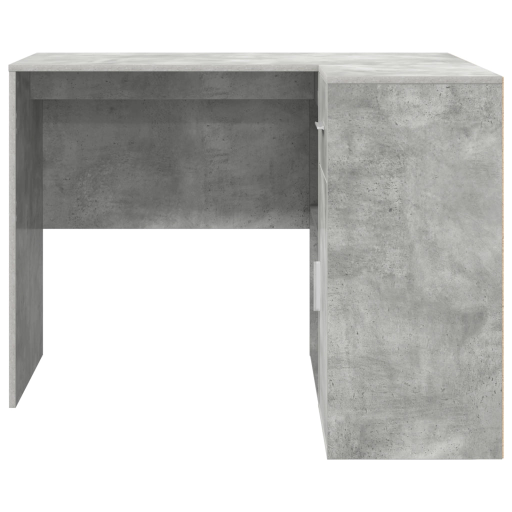 Scrivania Angolare Grigio Cemento 102x88x75 cm Legno ingegnerizzato