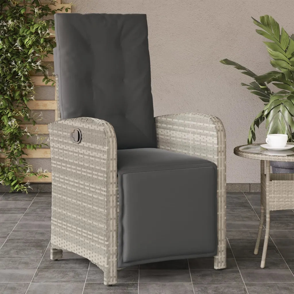 Sedie da Giardino Reclinabili 2 pz | Sedie da Esterno con Poggiapiedi Polyrattan