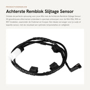 Sensore di usura freni per sellino - Mini R56/R55/R57 - Alta affidabilità - Installazione semplice - Materiale duraturo - Sensore freno