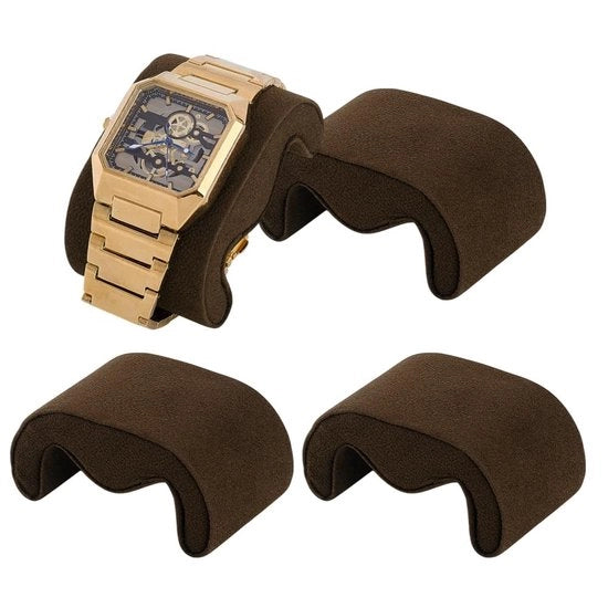 Cuscino orologio 4 pezzi - Cuscino per polso in velluto - Cuscino orologio a forma di M - Dimensioni 7,35 x 4,75 x 3,55 cm - Antiscivolo - Protezione contro graffi - Cuscino orologio con display