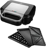 Sandwich maker 3 in 1 - acciaio inossidabile e plastica - bianco