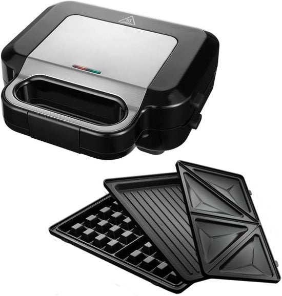 Sandwich maker 3 in 1 - acciaio inossidabile e plastica - bianco