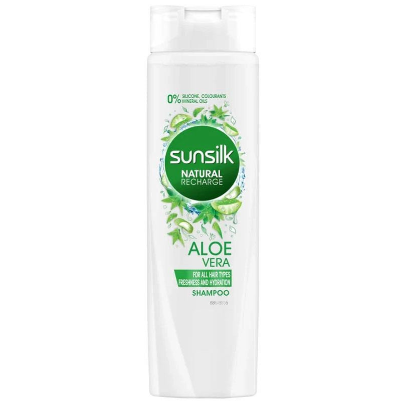 SUNSILK RICARICA NATURALE SHAMPOO CON ALOE VERA PER TUTTI I TIPI DI CAPELLI 0% SILICONE 250 ML