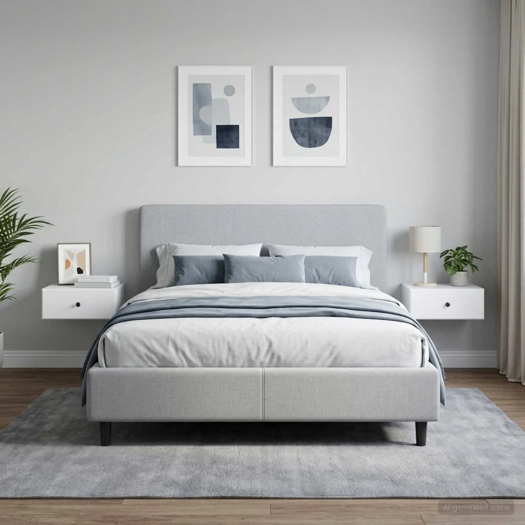 Mobiletto da notte a muro 2 pcs Bianco 49 x 34,5 x 20 cm 899126