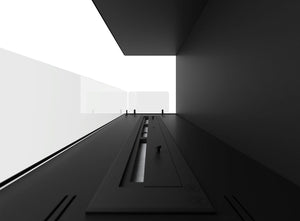 Camino a Bioetanolo da Incasso 110x45 cm Inside L1100 V2 Angolo a Sinistra Nero con Vetro