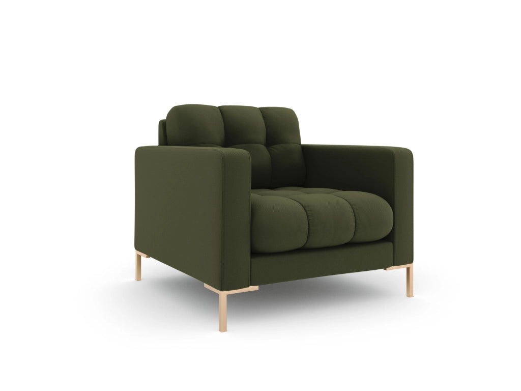 Cosmopolitan Design - Poltrona "Bali" in tessuto strutturato verde 