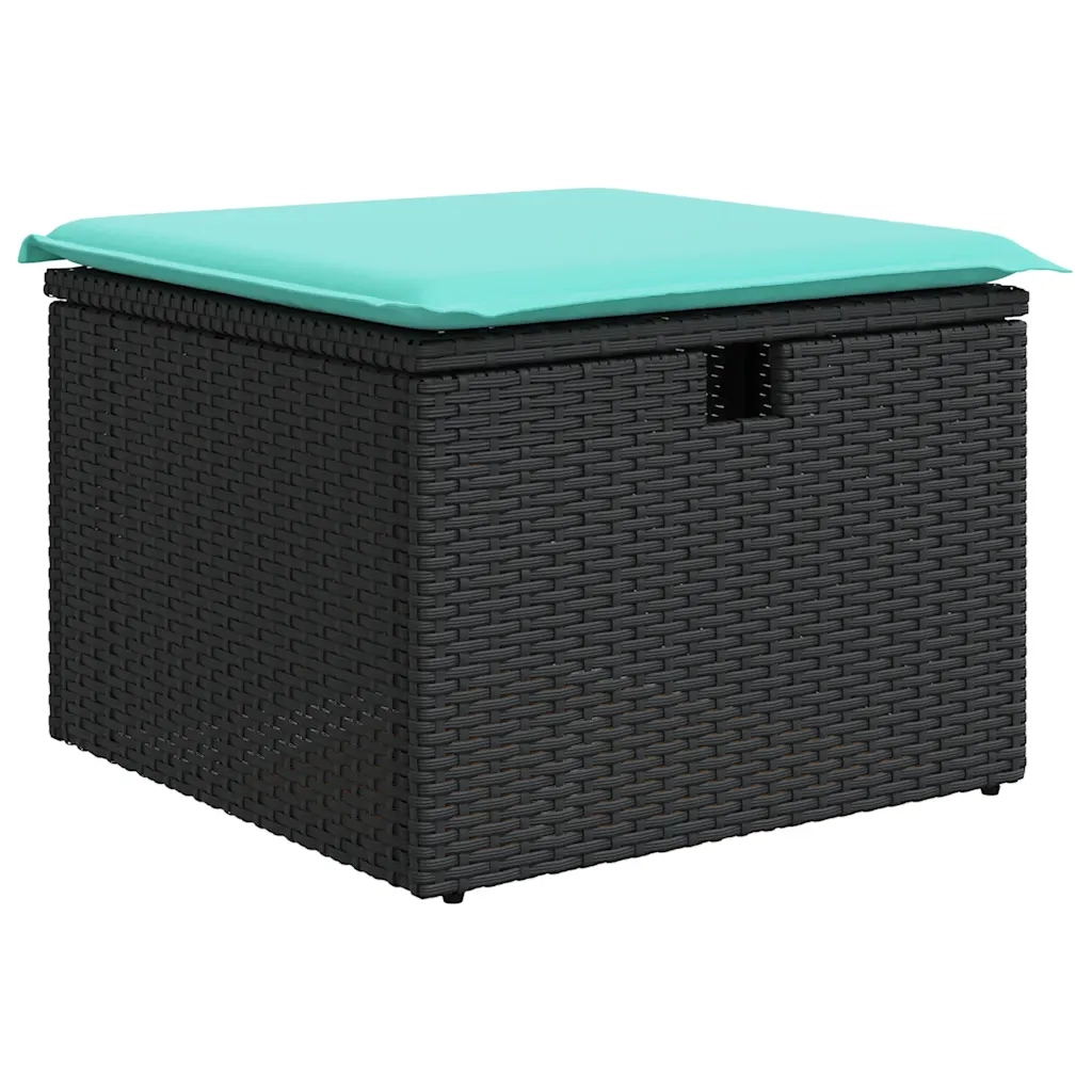 Set Divano Giardino 6 pz con Cuscini Marrone Polyrattan Acacia