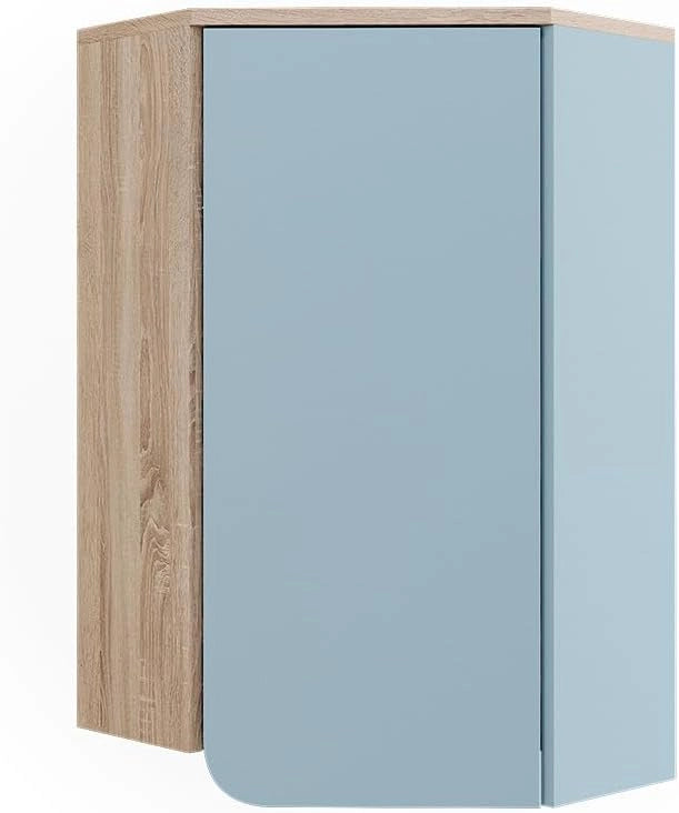 Mobile da bagno Karen, Grigio-blu, 42.4 x 75 cm con porta e vani aperti