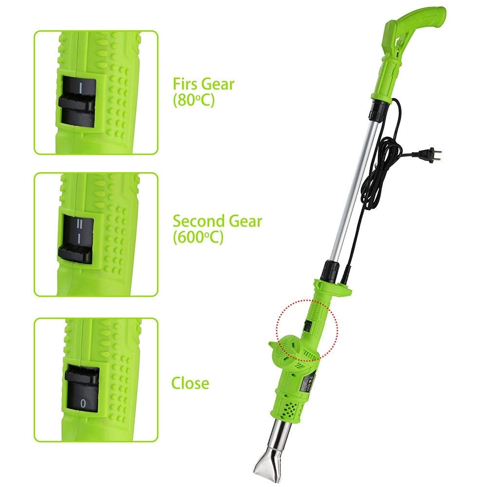 Disebante Termico per Erbacce Bruciatore Erba Elettrico 2000W Doppio Manico