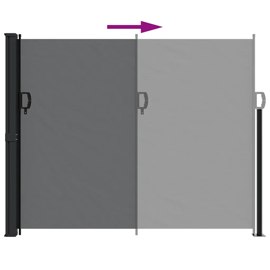 Tenda da Sole Laterale Retrattile Nera 160x500 cm 4004429