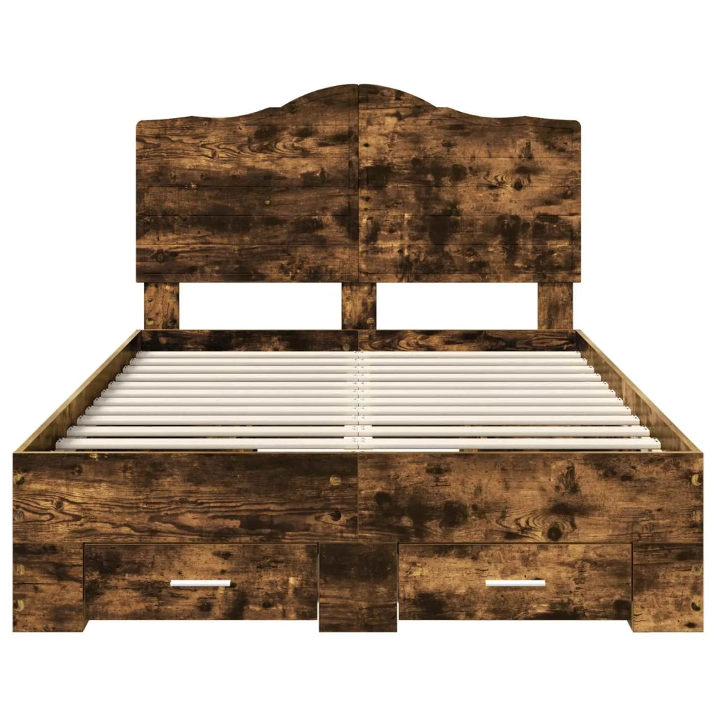 Struttura del letto Rovere fumé 120 x 190 cm Legno multistrato 3413634