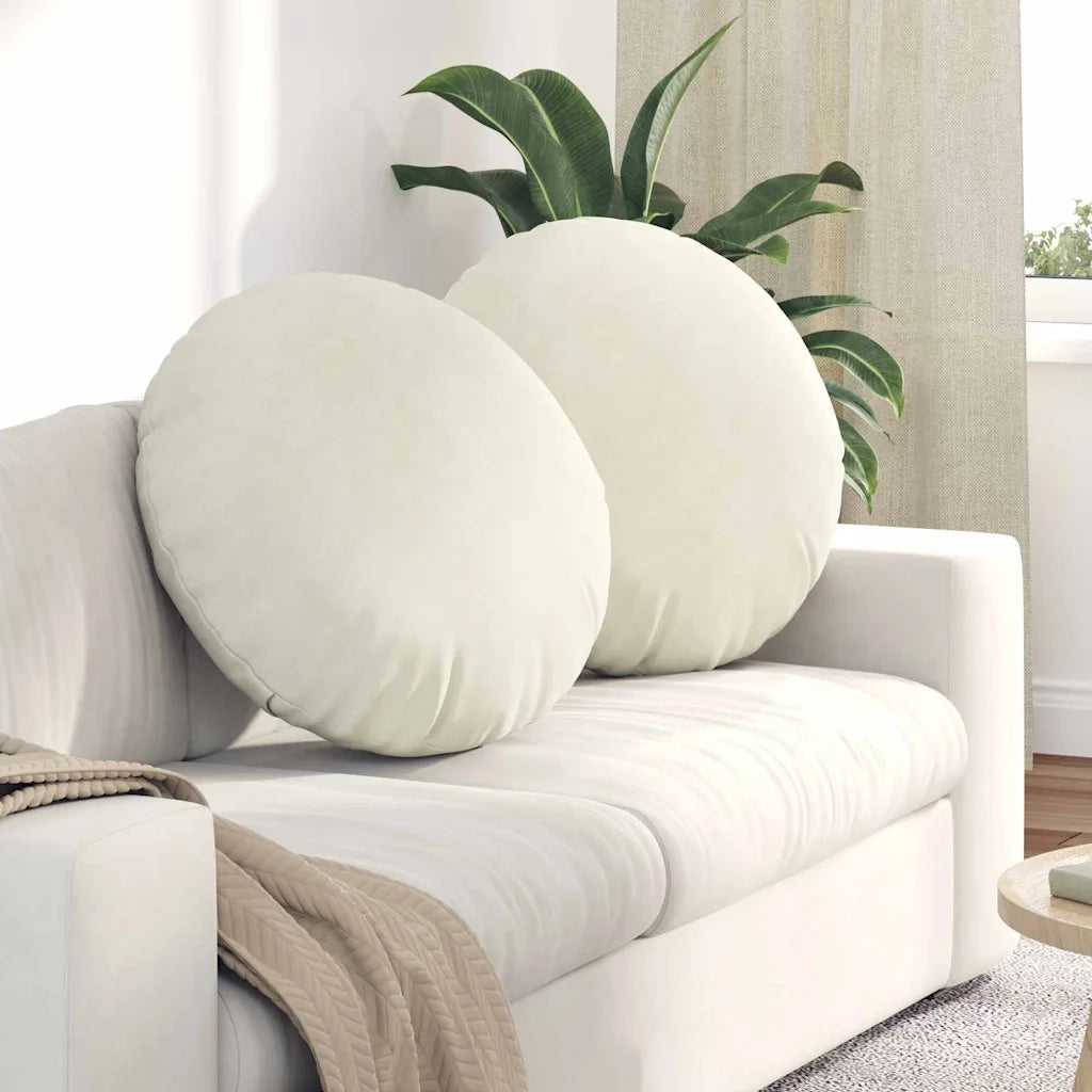 Cuscini per Seduta 2 pz | Cuscini per sedie Crema ? 80 x 29 cm Velluto