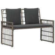 Panchina da esterno | Panchina da Giardino | Panca da Giardino Grigio e Grigio Scuro 116 x 55 x 82 cm