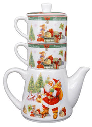 Set Teiera e 2 Tazze di Natale