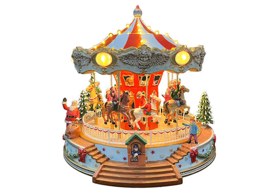 Giostra Carillon Natalizio 29x28x26 cm con Movimento Luci e Suoni