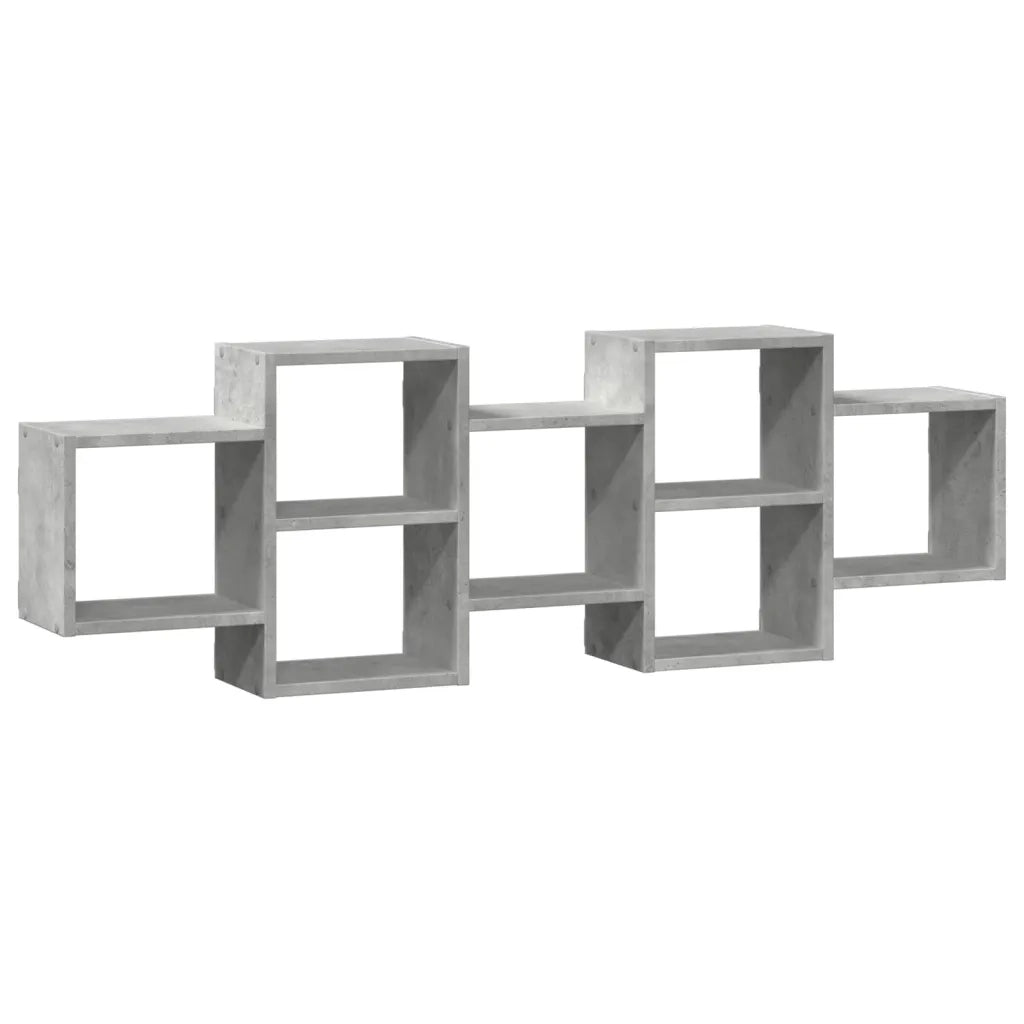 Scaffale a Muro | Mensola a parete Grigio Cemento 129x18x42 cm in Truciolato