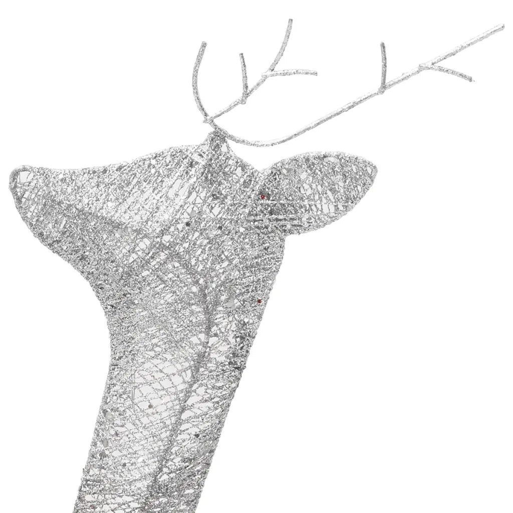 Renne di Natale 6 pz Argento Bianco Freddo in Rete CFW3696880