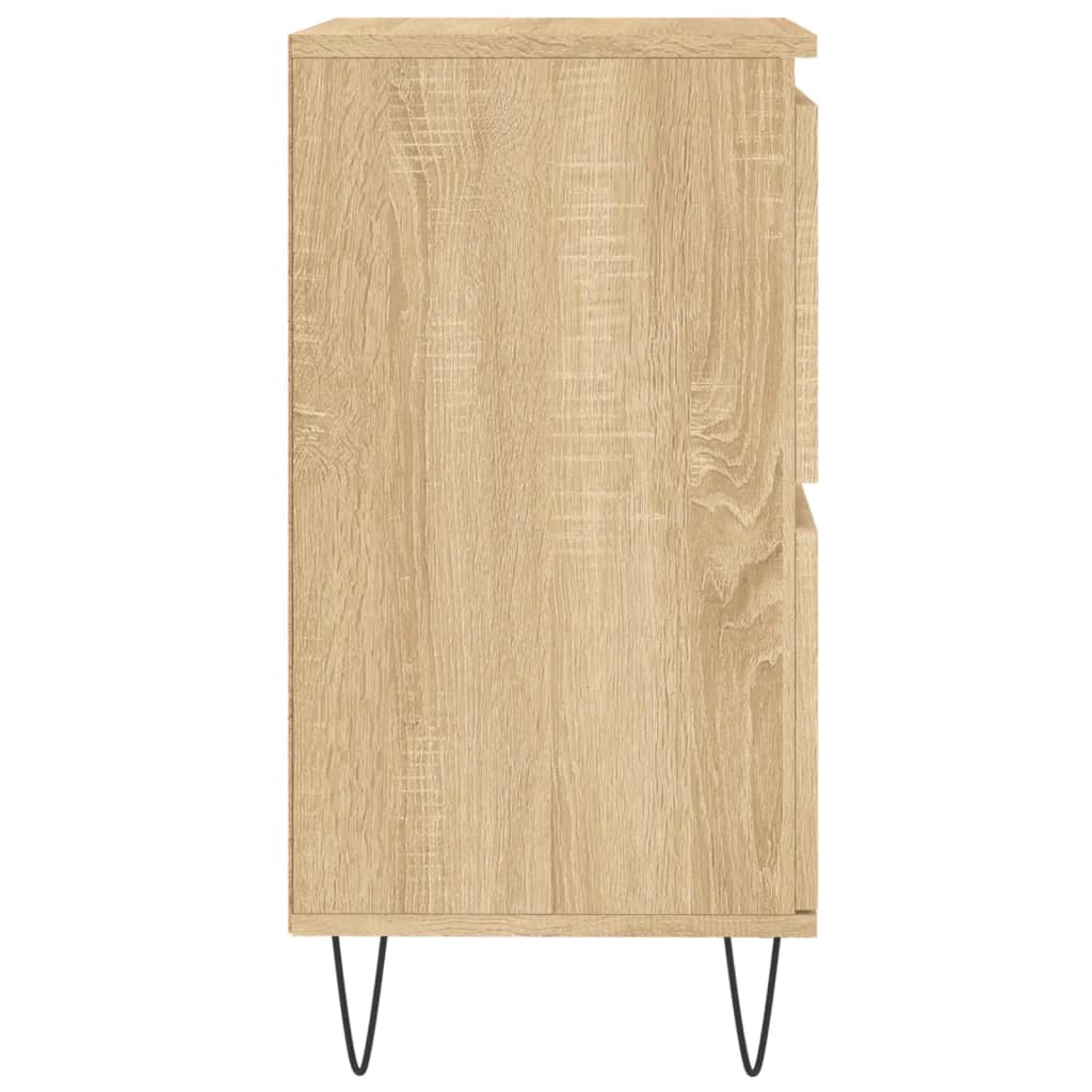 Buffet credenza cassettiera armadio mobile contenitore organizer cucina soggiorno salotti set di 2 legno ingegnerizzato Sonoma marrone 02_0036826