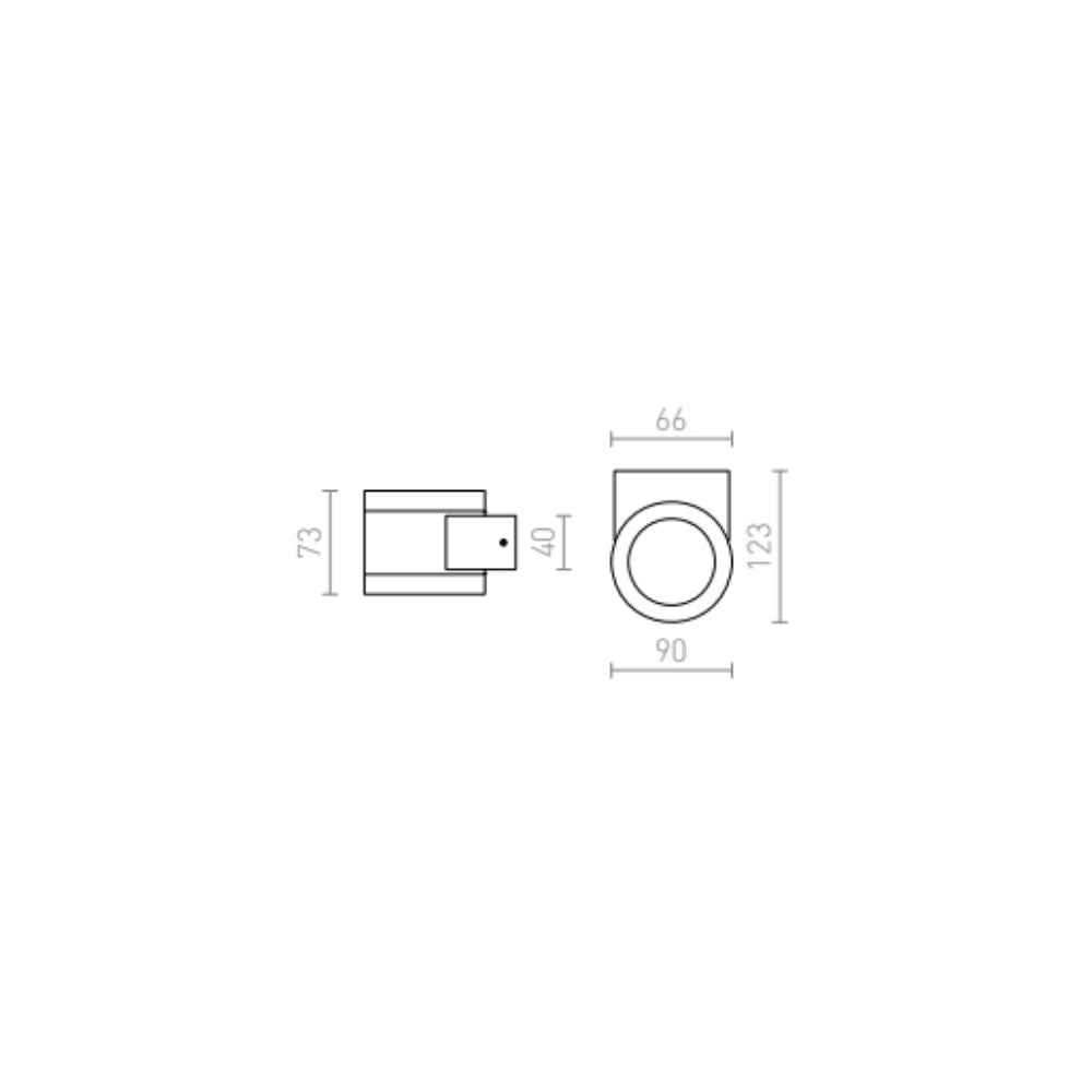 Faretto applique MOIRE II alluminio 230V G9 25W IP54