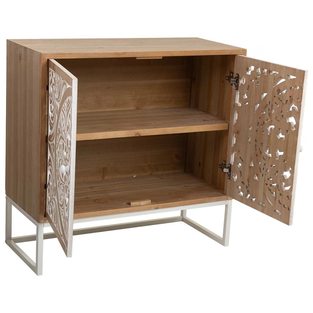 Mobile da ingresso in legno bianco 85x35x80