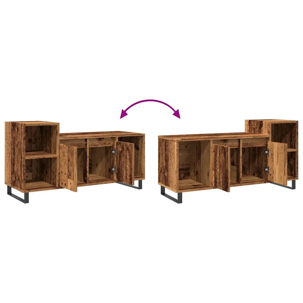 Mobile Porta TV Legno Antico 100x35x55 cm in Legno Multistrato