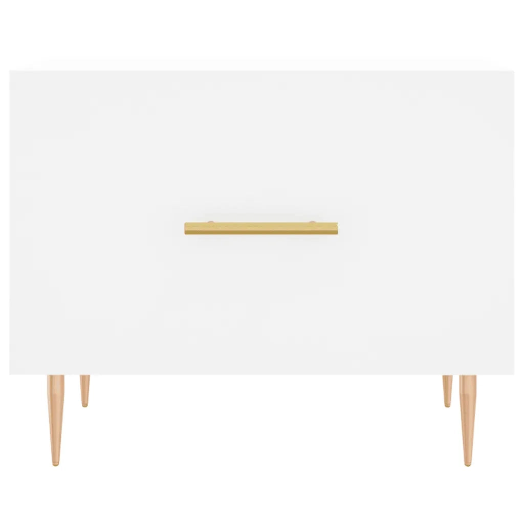 Tavolino da Salotto Bianco 50x50x40 cm in Legno Multistrato 829364