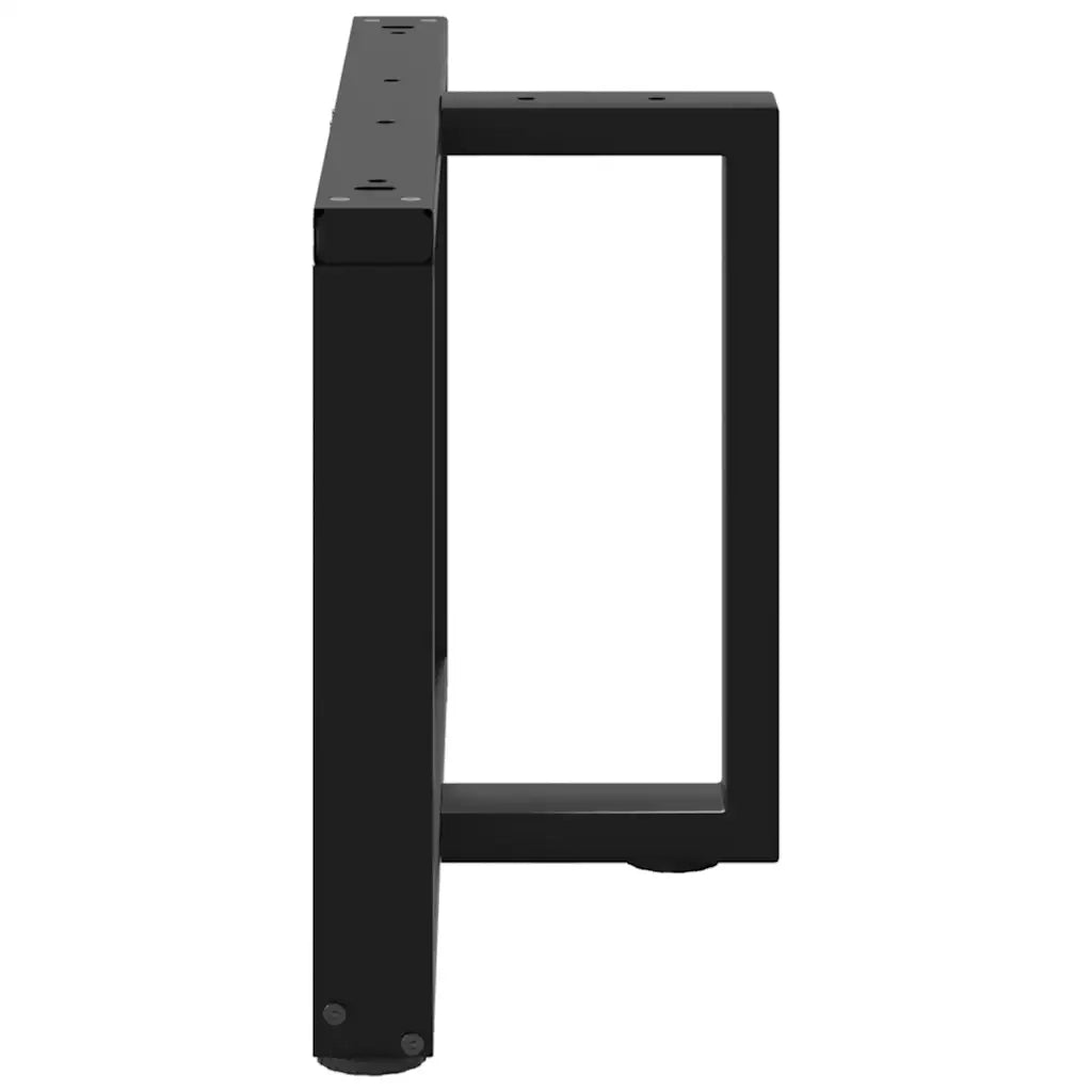 Gambe per Tavolino da Caffè a Forma di T 2 pz Nere 70x25x(42-43) cm Acciaio 4013036