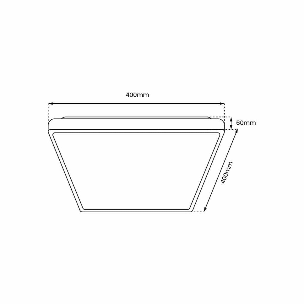 Plafoniera LED quadrata bianca 40x40 dimmer Milagro