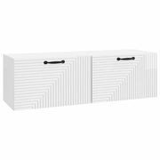 Mobile Porta TV da Muro Bianco Lucido 98 x 31 x 30 cm 898729
