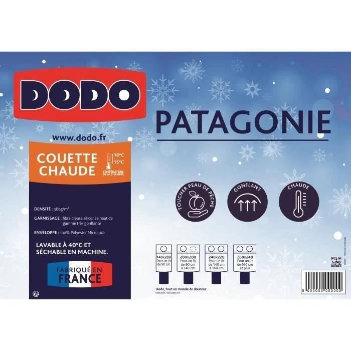 DODO Caldo piumino Patagonia Bianco - 140x200 cm
