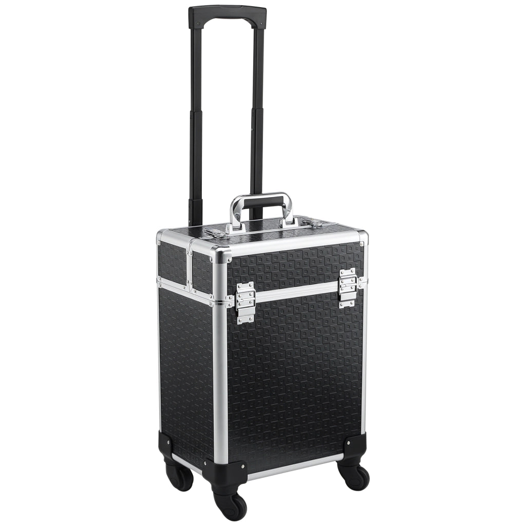 Valigia trucco con manico telescopico regolabile ¨C zephmum ¨C 34x24x52 cm, nero