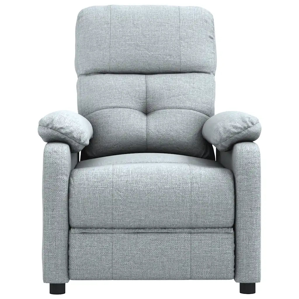 Poltrona Massaggiante in Tessuto Grigio Chiaro