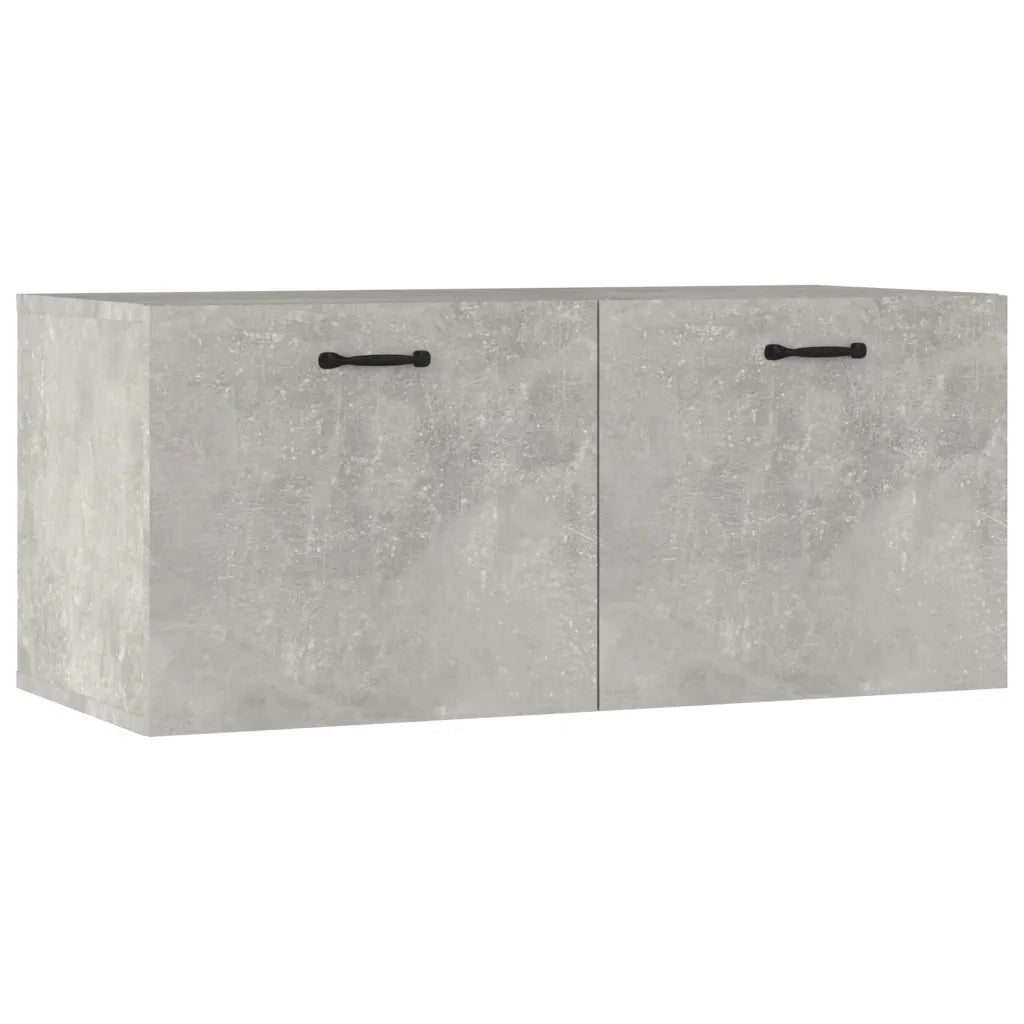 Mobile a Parete Grigio Cemento 80x36,5x35 cm Legno Multistrato 812937