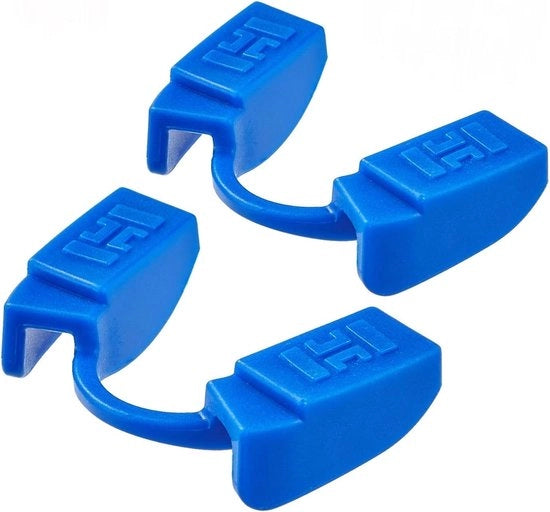 Maschera per sollevamento pesi - fitness e palestra - protezione orale per sport di forza - bassa mandibola - senza contatto - 2 pezzi blu